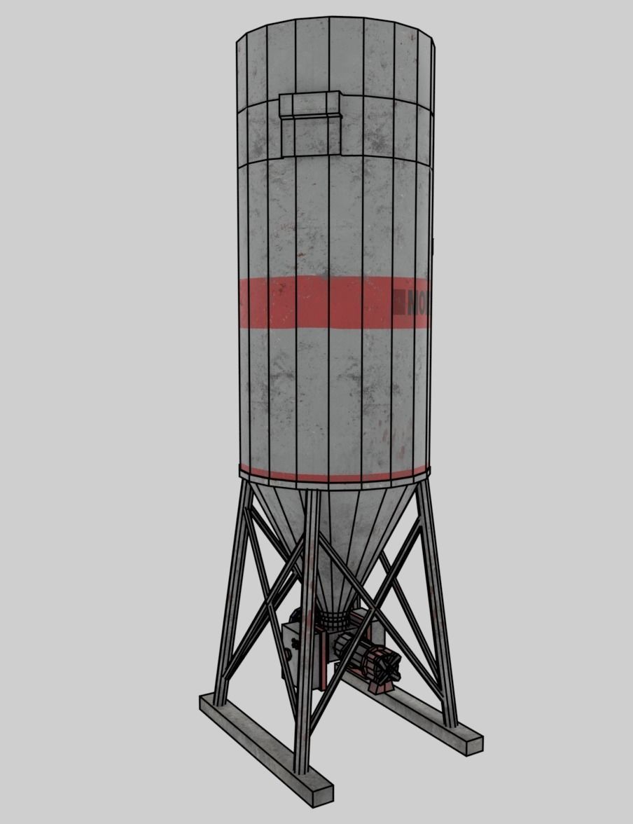 Low poly silo moremix Low-poly 3D model_6
