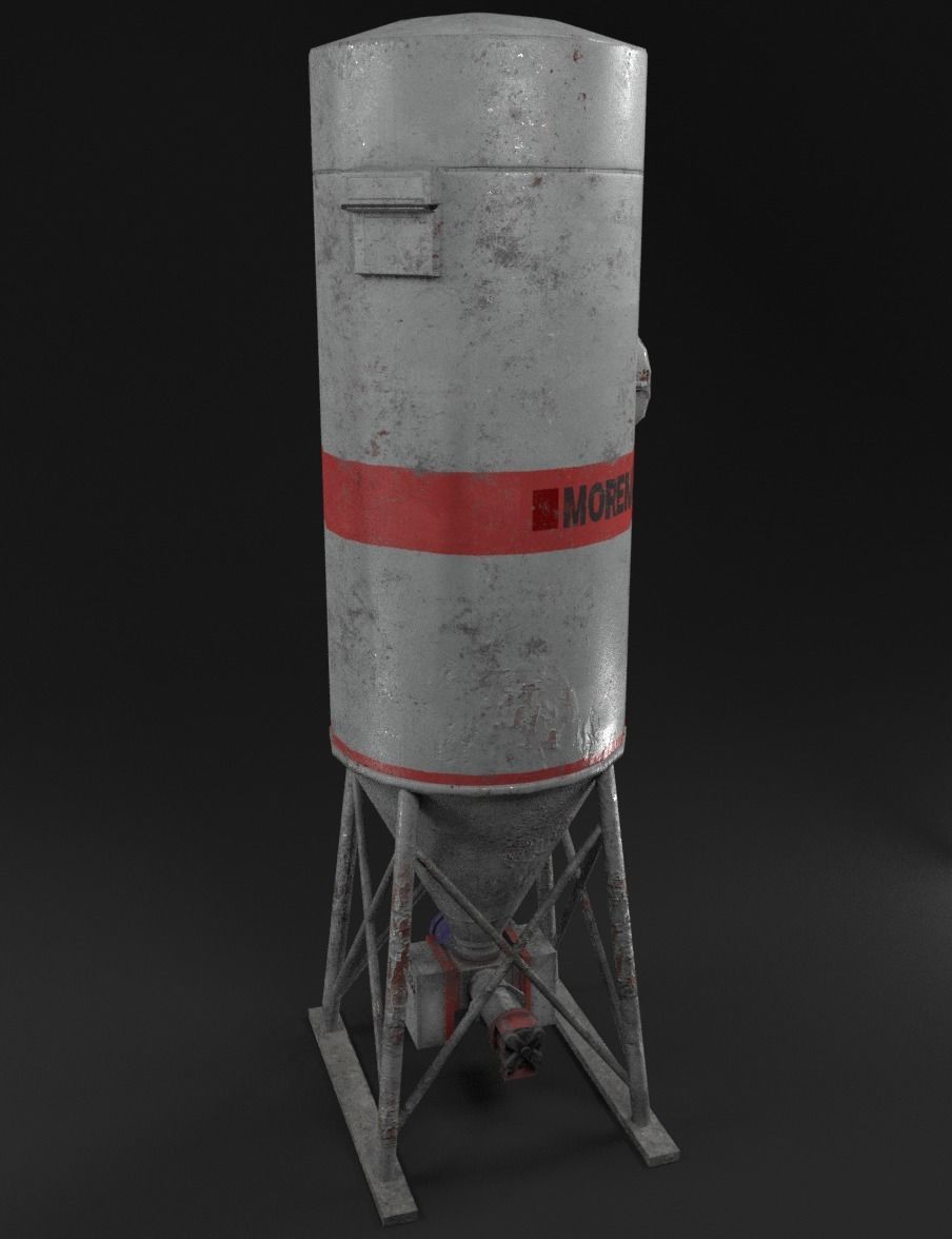 Low poly silo moremix Low-poly 3D model_1