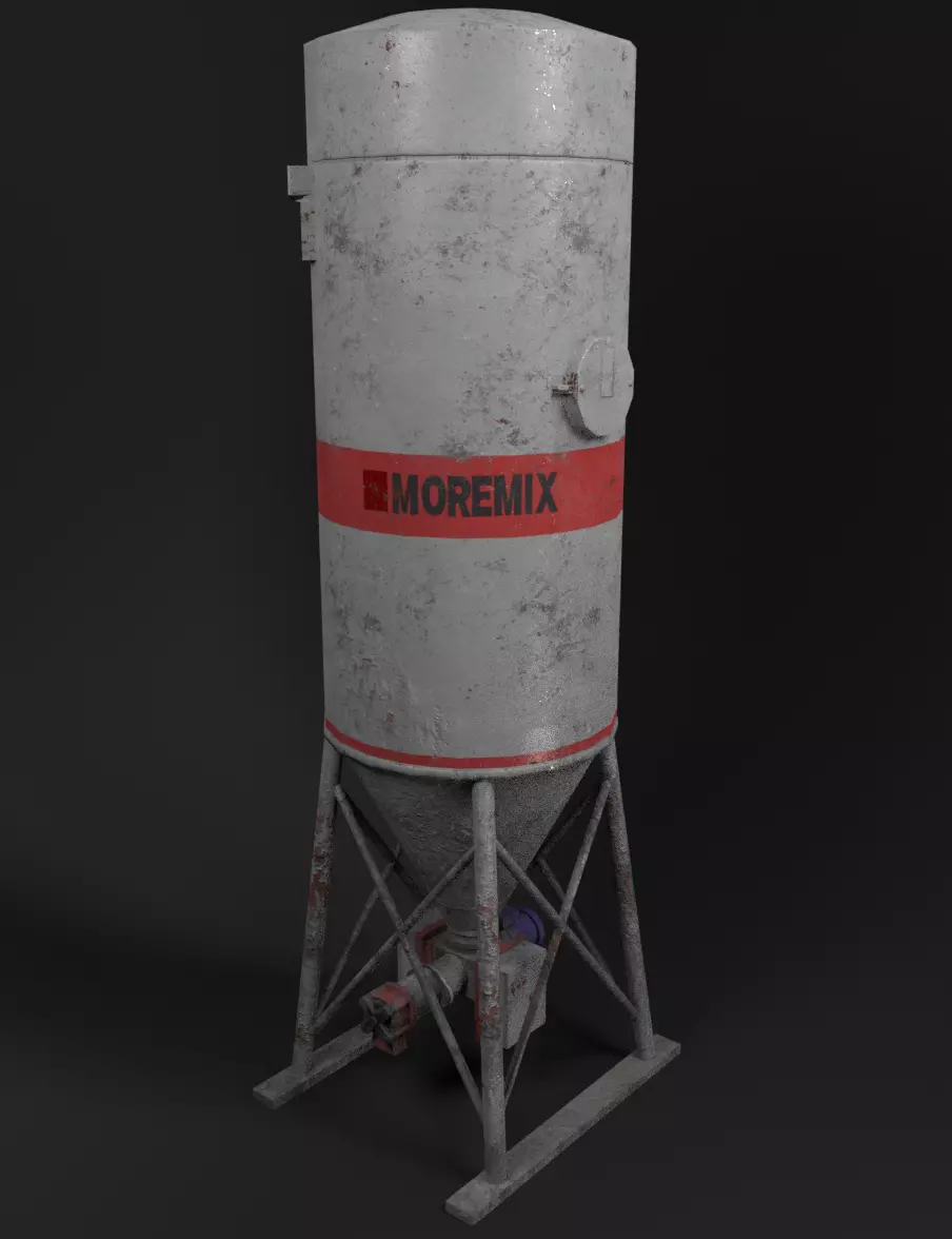 Low poly silo moremix Low-poly 3D model_0