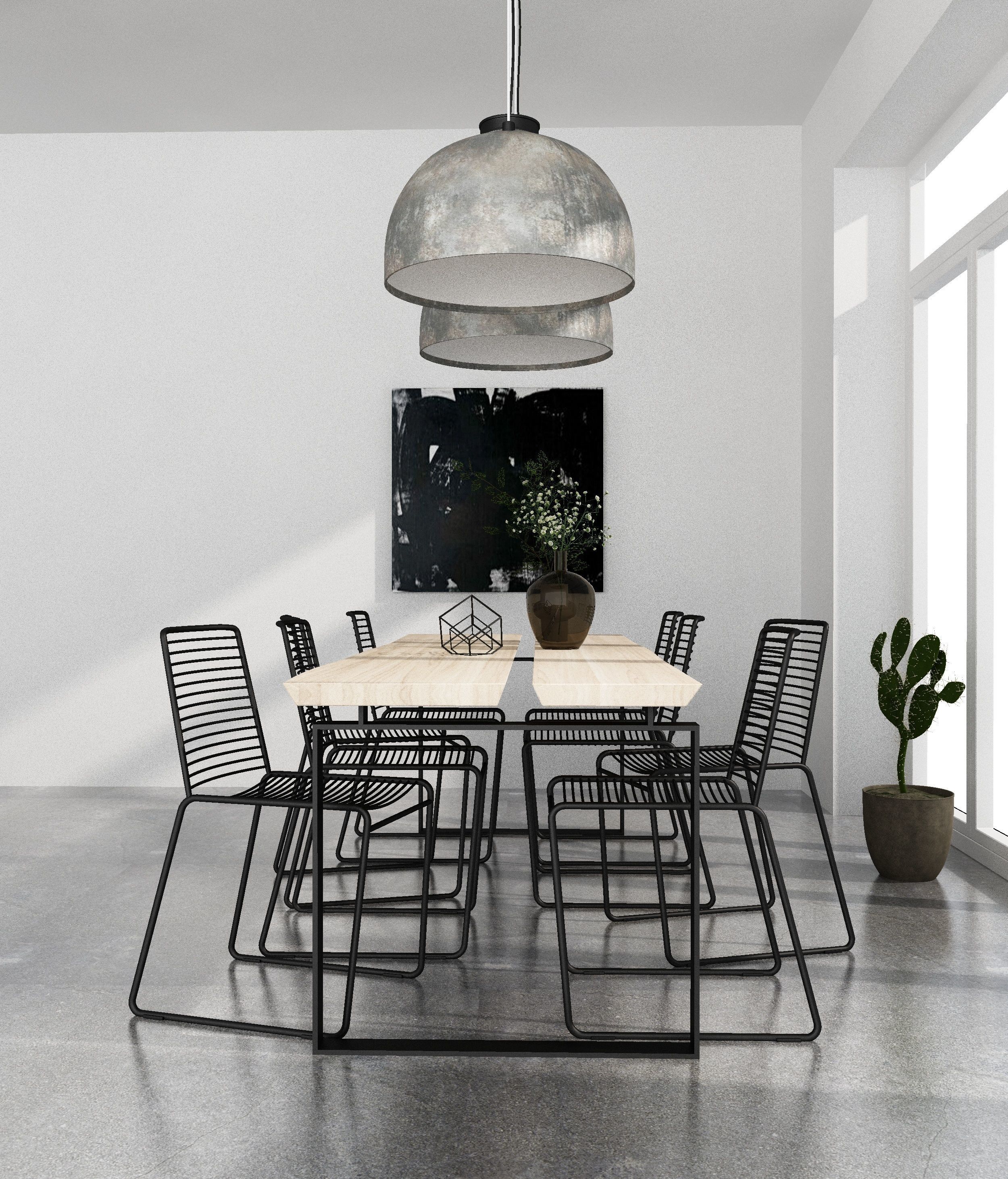 Dining Table 3D model_5