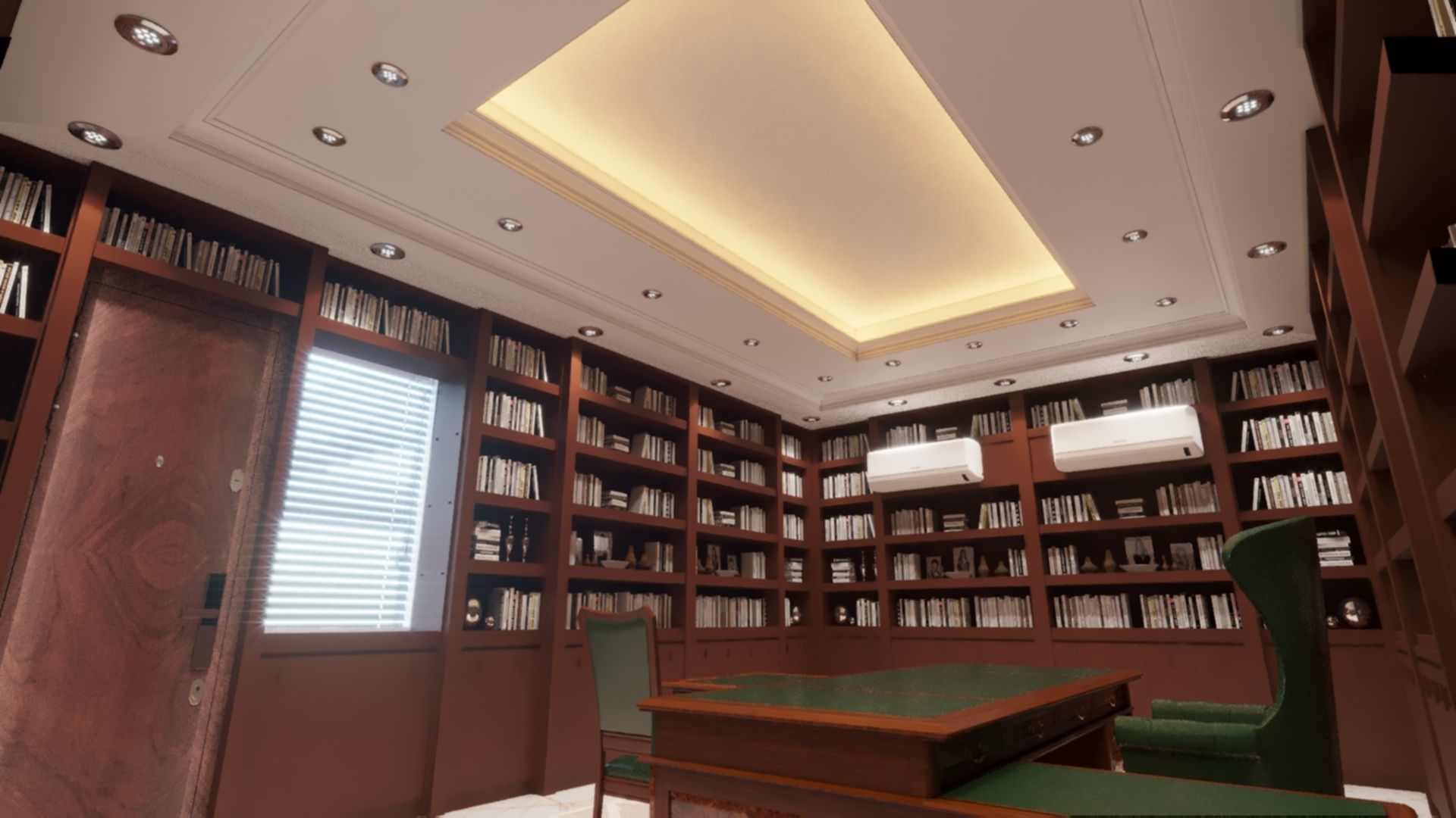 office scene and books - corona 3D print model_3