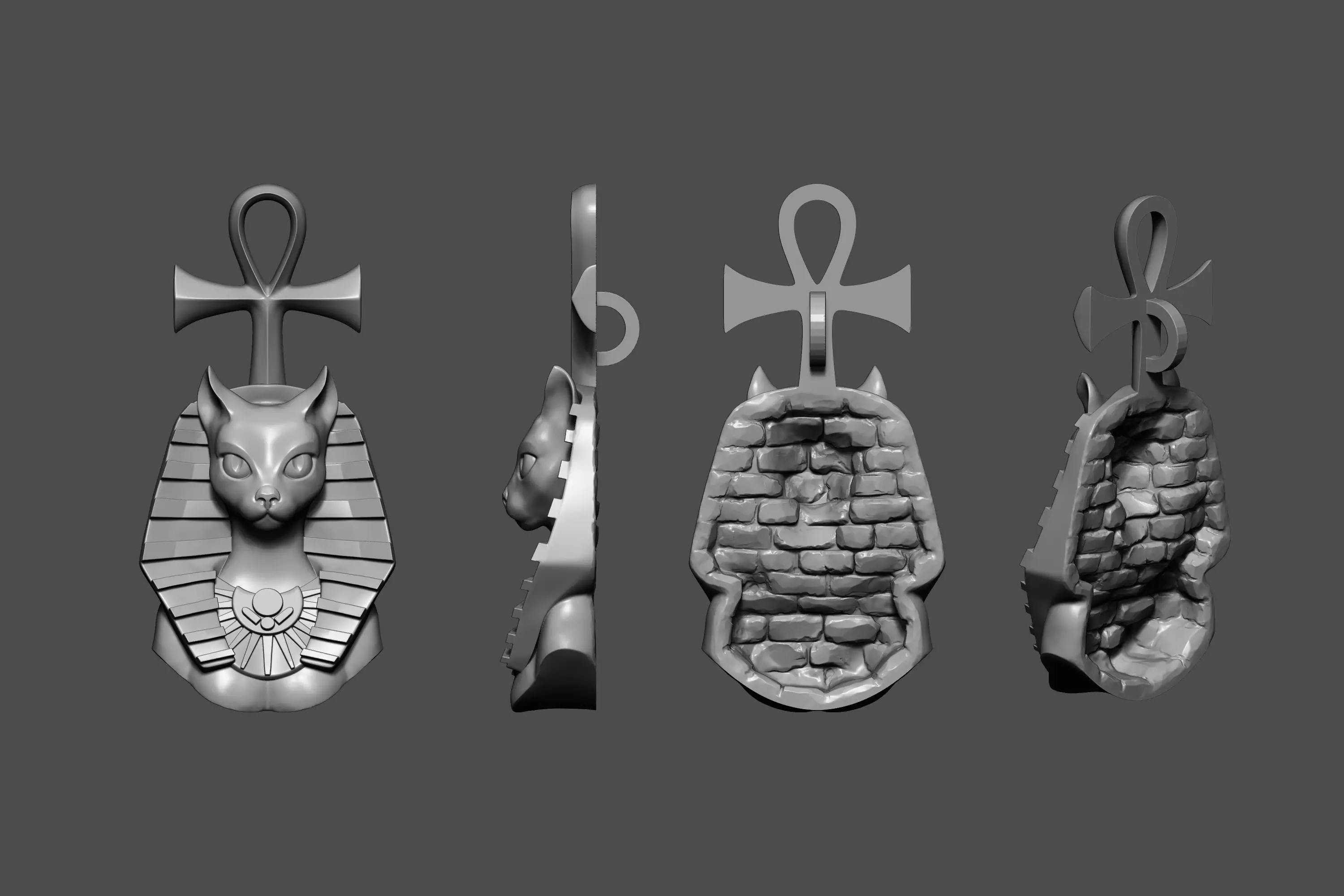Egyptian gods pendants 3D print model