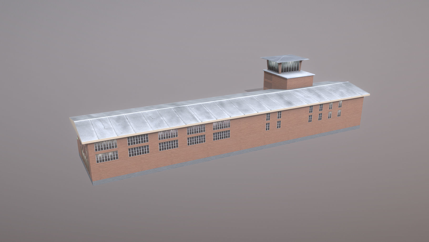 Airport Control Tower UDYZ KDP Low-poly 3D model_3