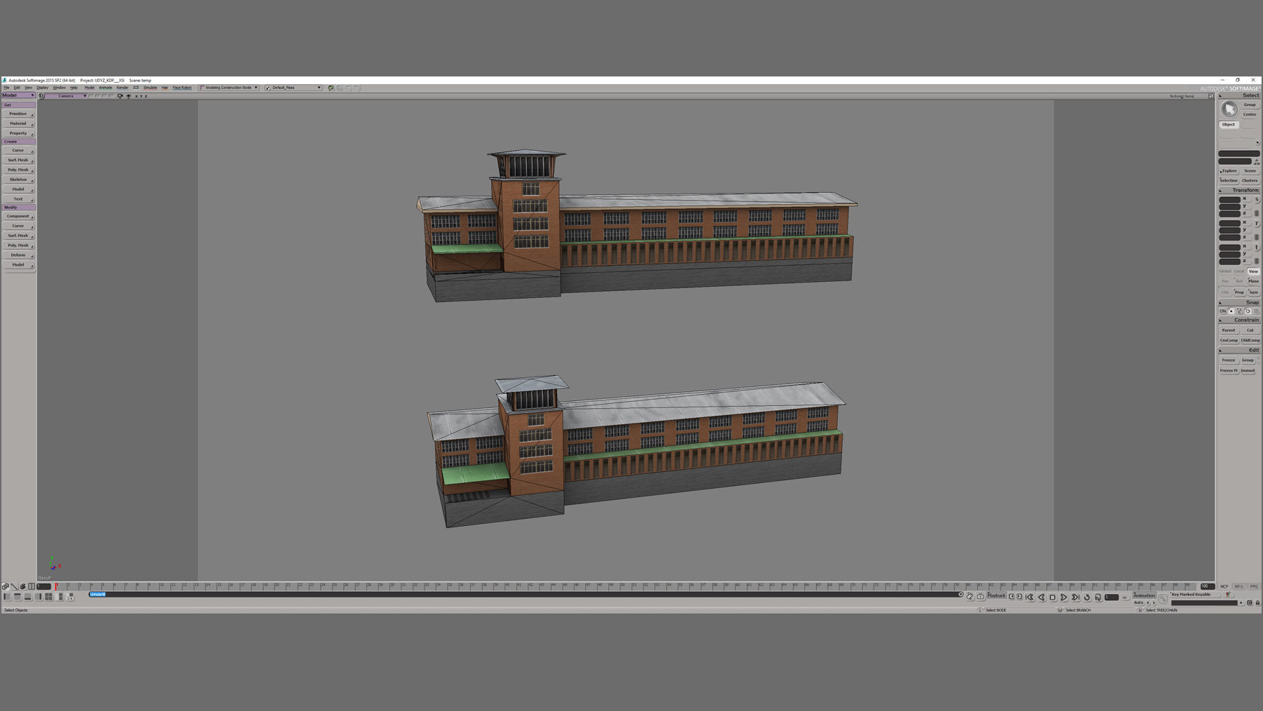 Airport Control Tower UDYZ KDP Low-poly 3D model_14