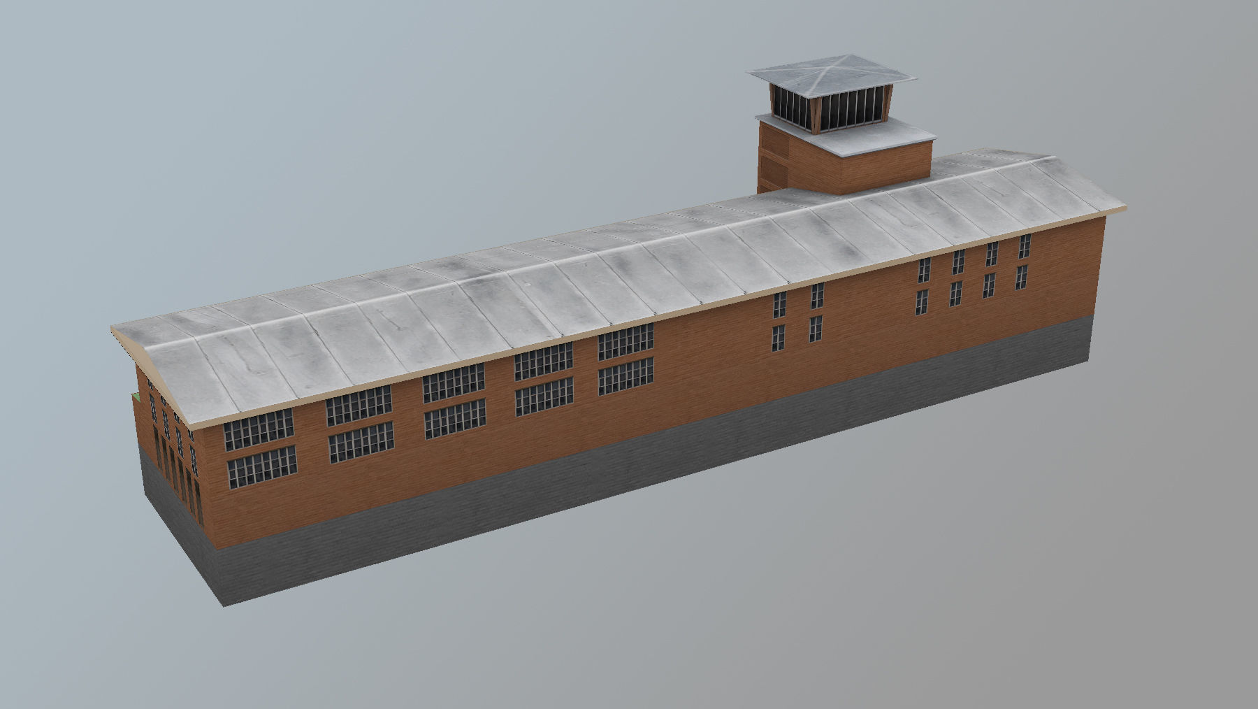 Airport Control Tower UDYZ KDP Low-poly 3D model_6