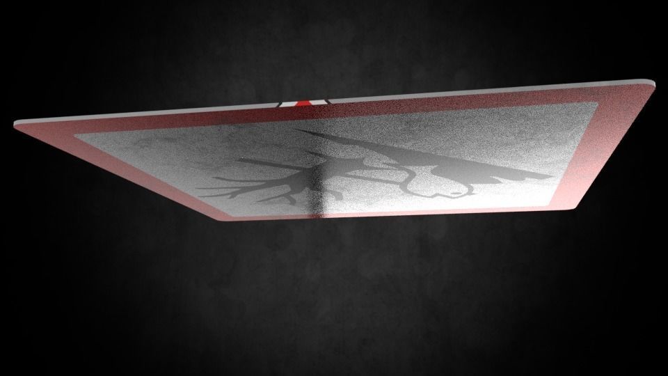 Hazardous to the environment warning sign Low-poly 3D model_6