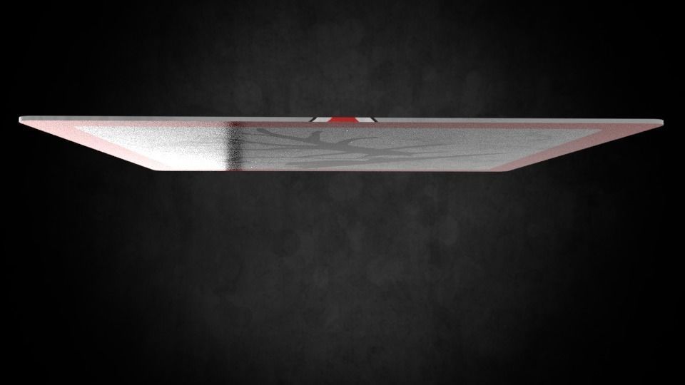 Hazardous to the environment warning sign Low-poly 3D model_4