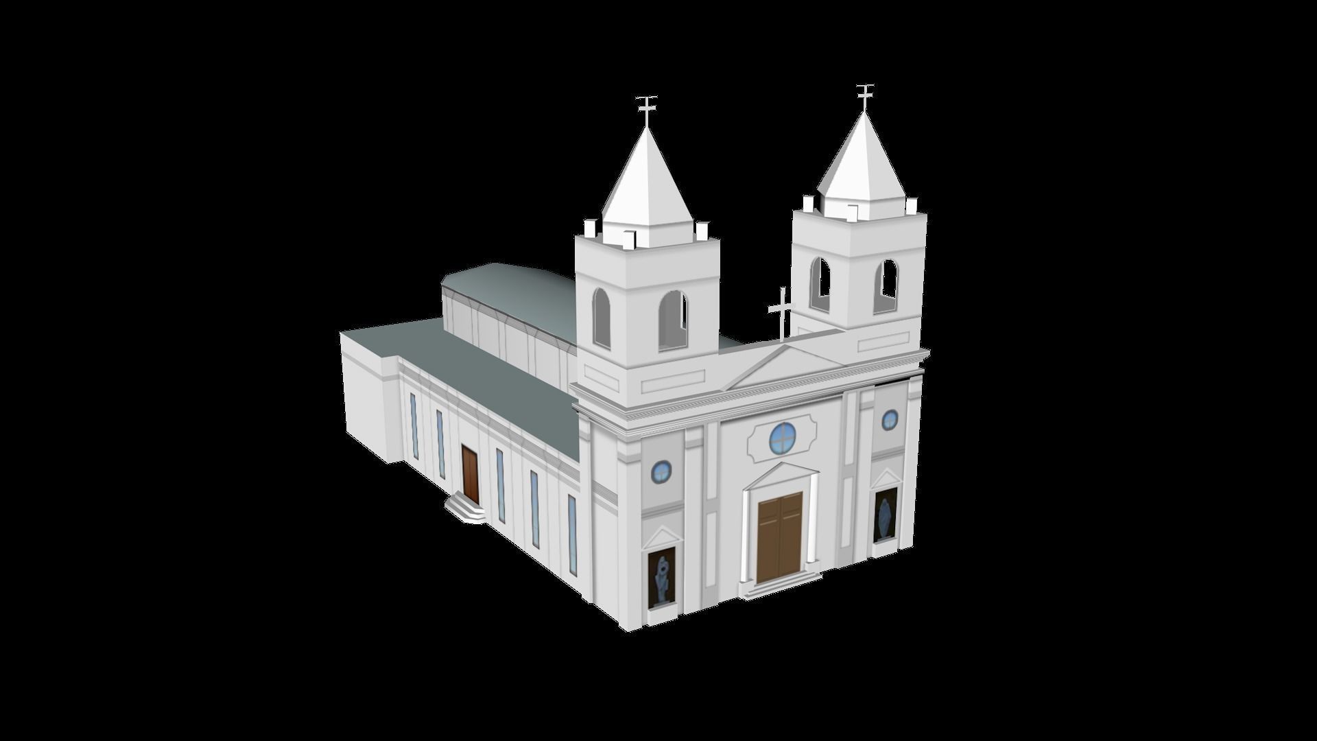 Low Poly Buildings PACK Low-poly 3D model_20