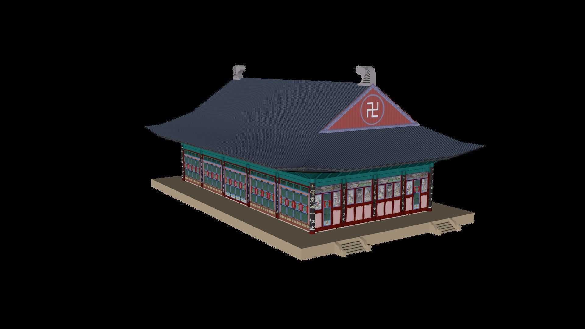 Low Poly Buildings PACK Low-poly 3D model_28