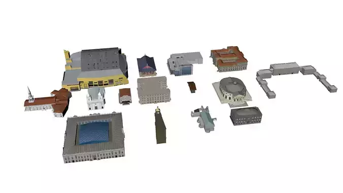 Low Poly Buildings PACK