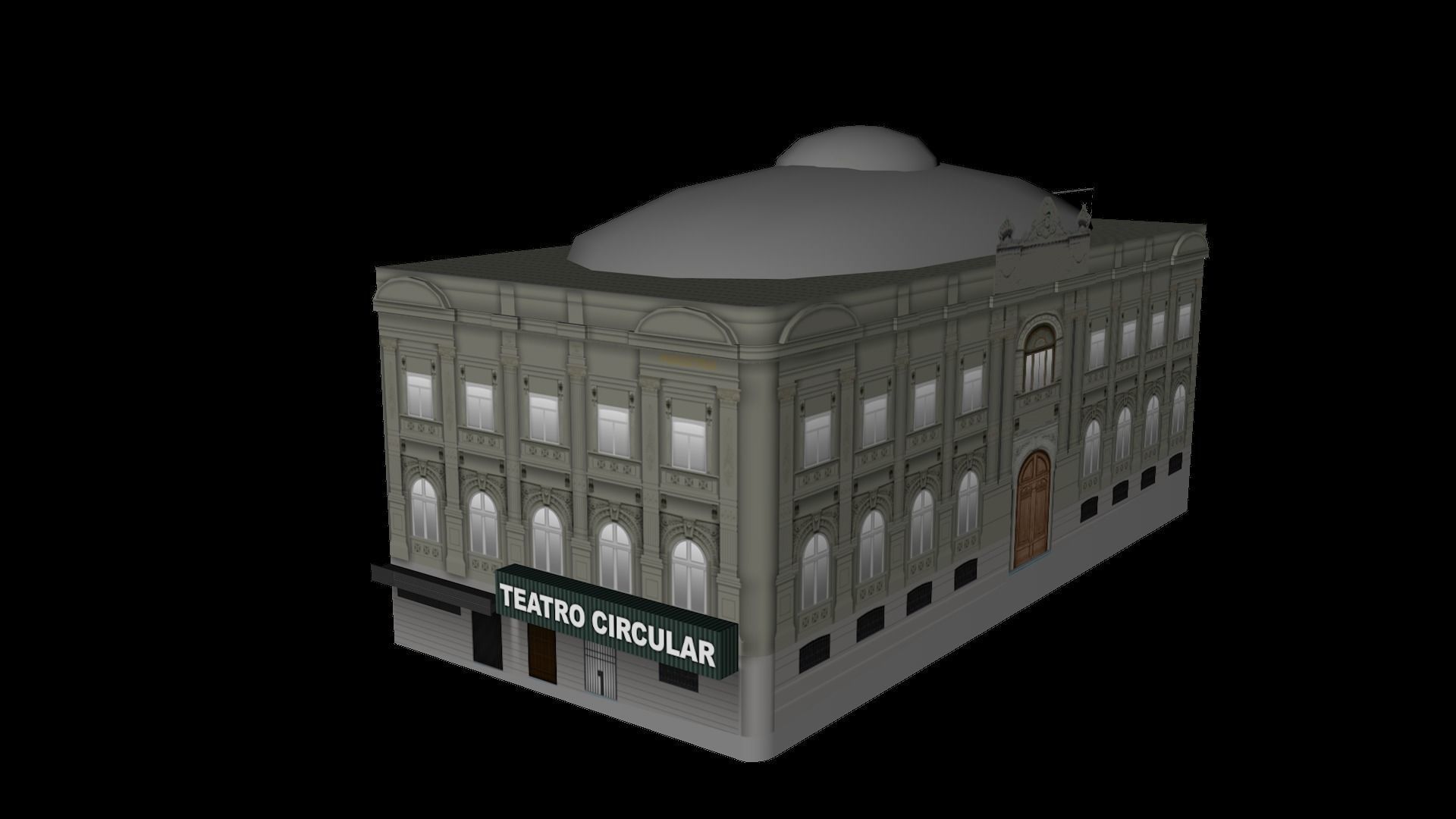 Low Poly Buildings PACK Low-poly 3D model_12