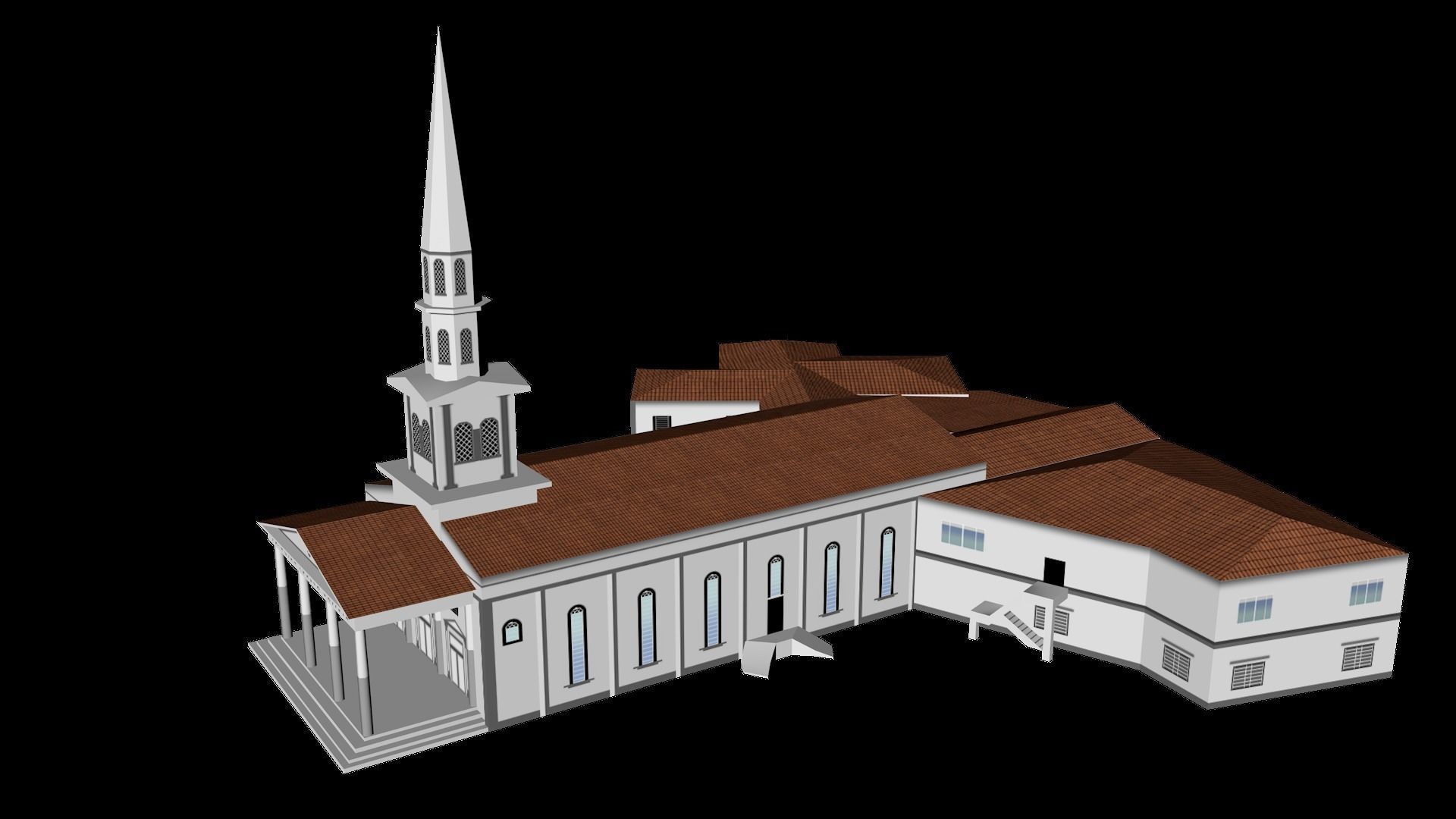 Low Poly Buildings PACK Low-poly 3D model_24