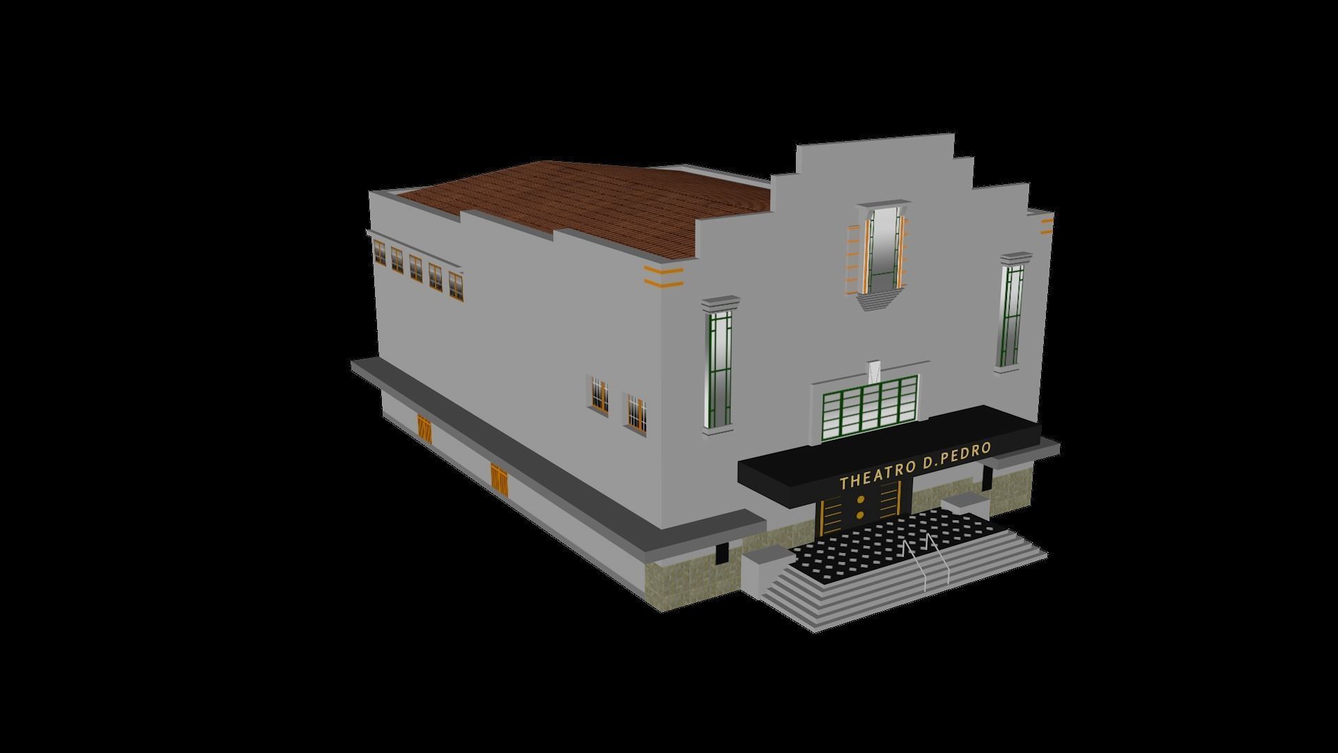 Low Poly Buildings PACK Low-poly 3D model_29