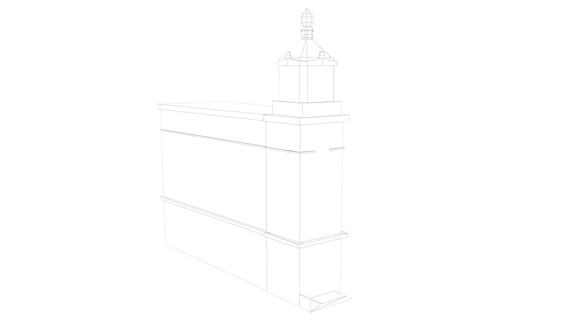 Low Poly Buildings PACK Low-poly 3D model_8