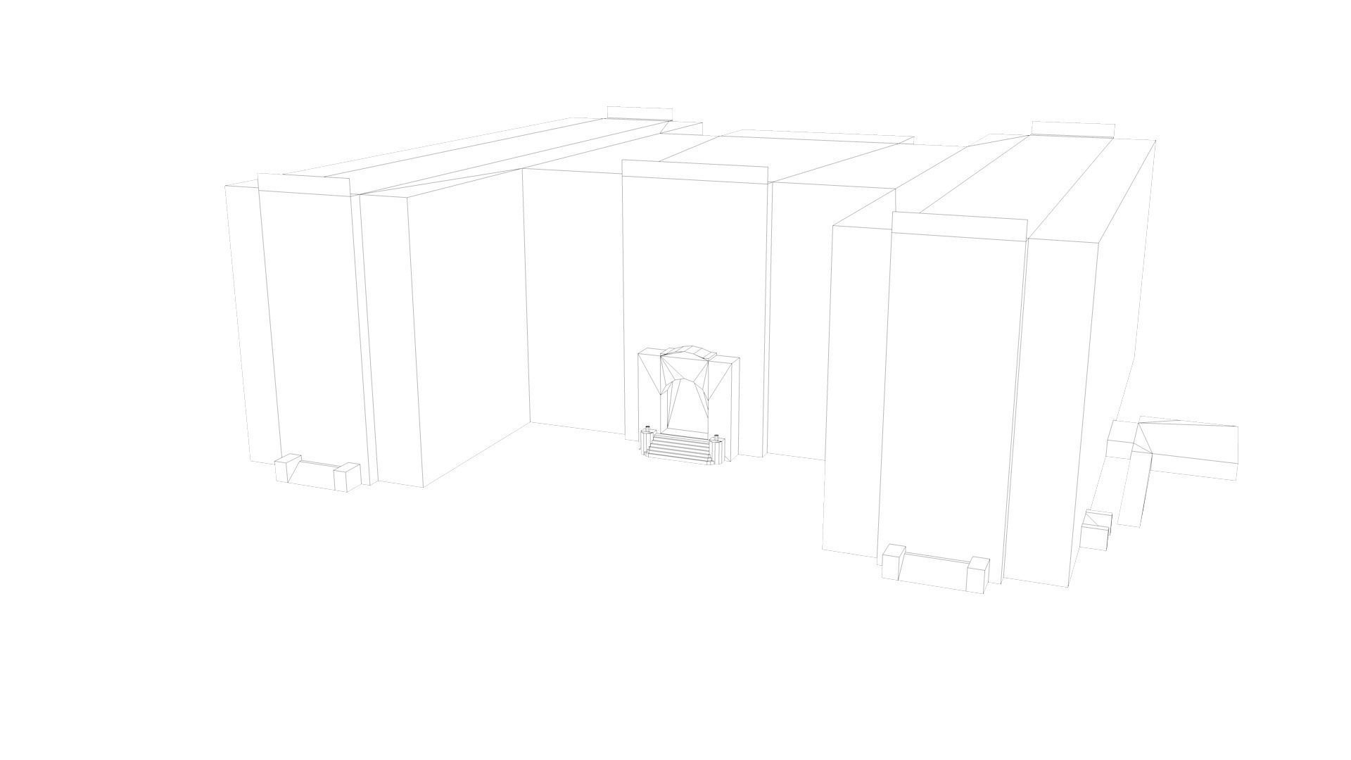 Low Poly Buildings PACK Low-poly 3D model_5