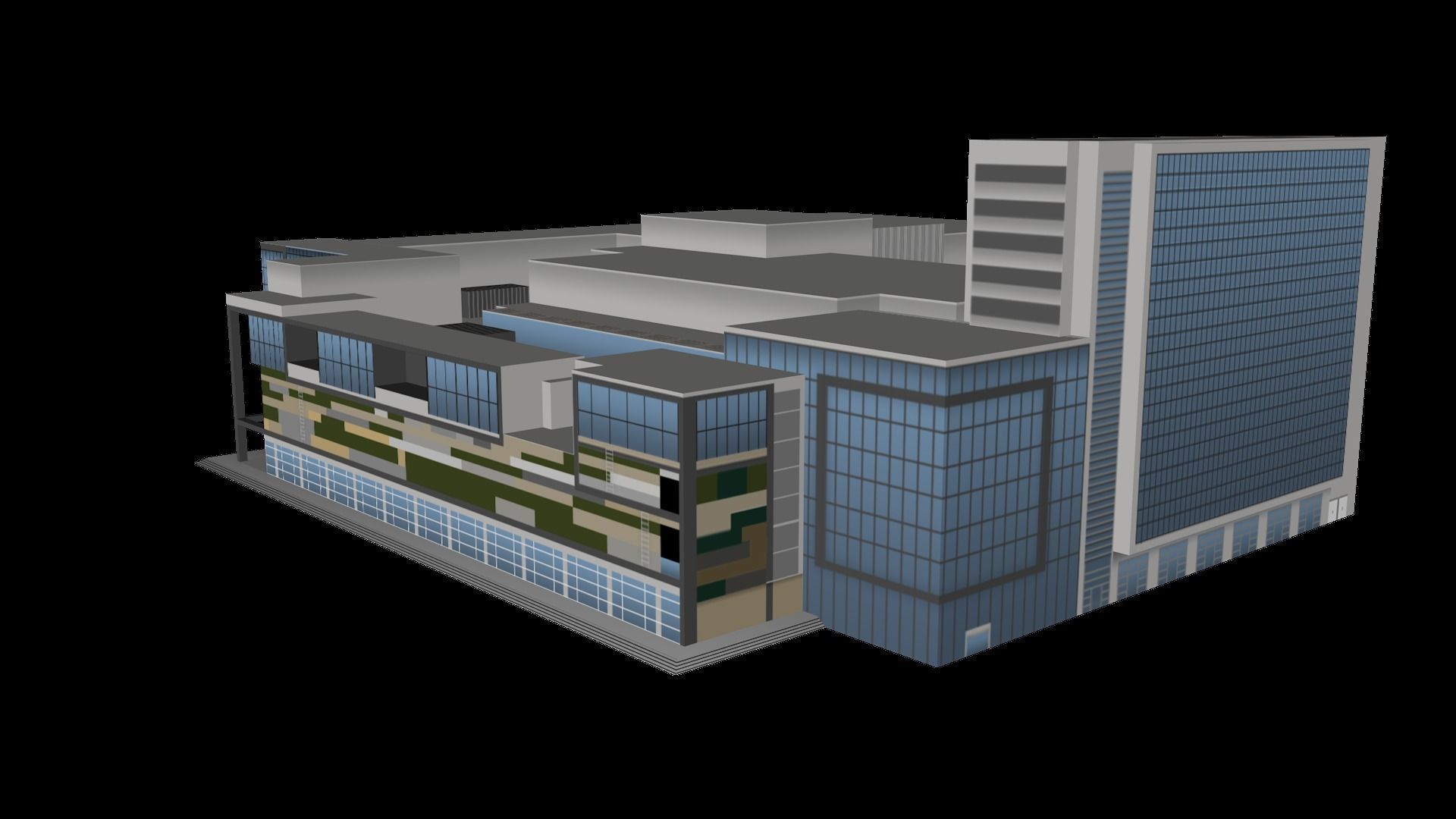 Low Poly Buildings PACK Low-poly 3D model_31