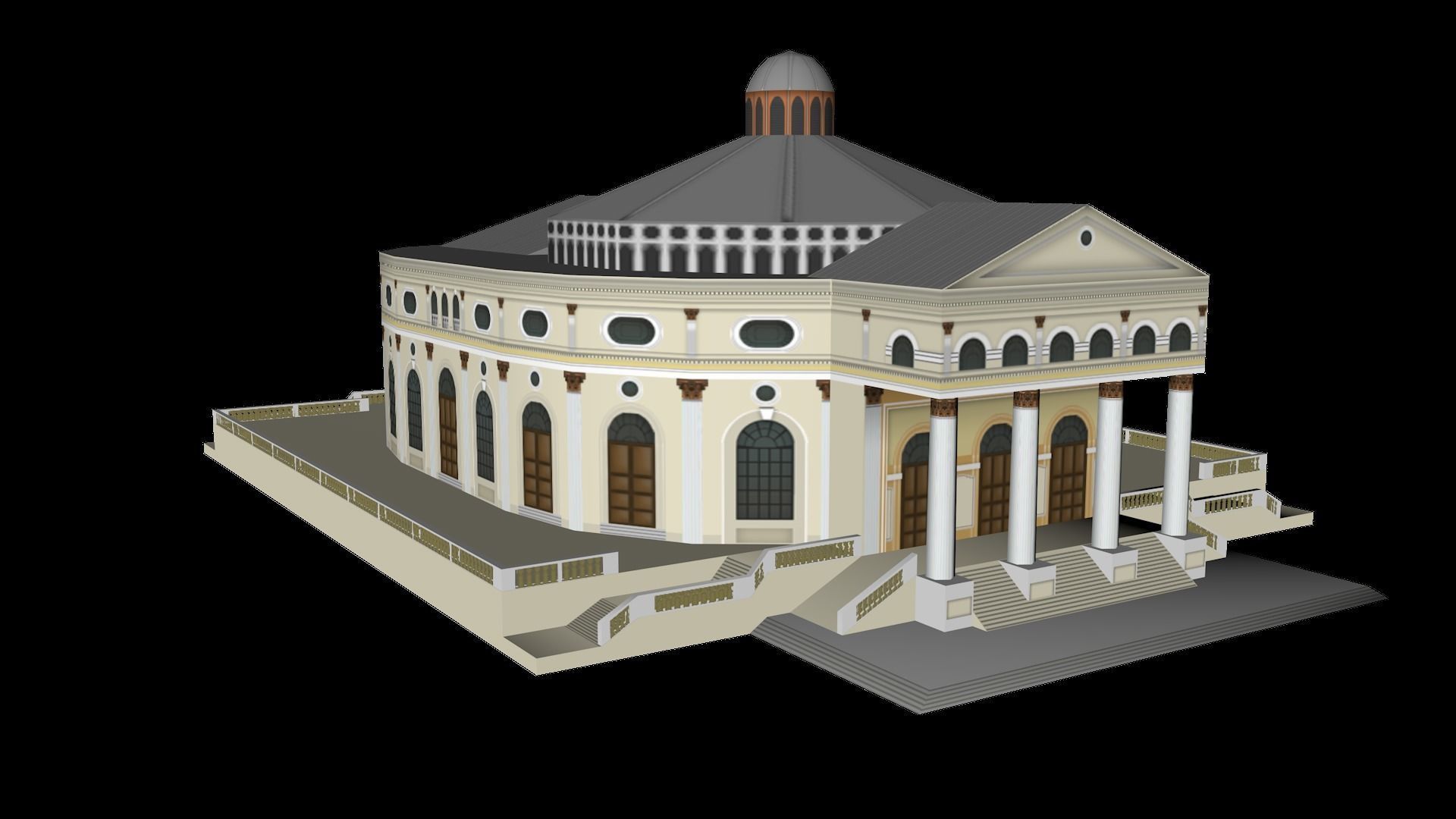 Low Poly Buildings PACK Low-poly 3D model_18