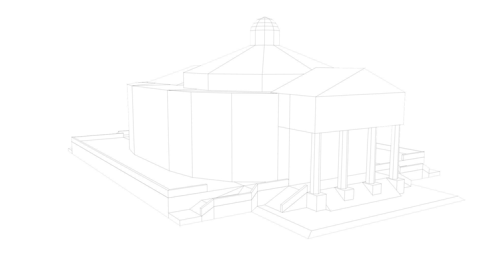 Low Poly Buildings PACK Low-poly 3D model_13