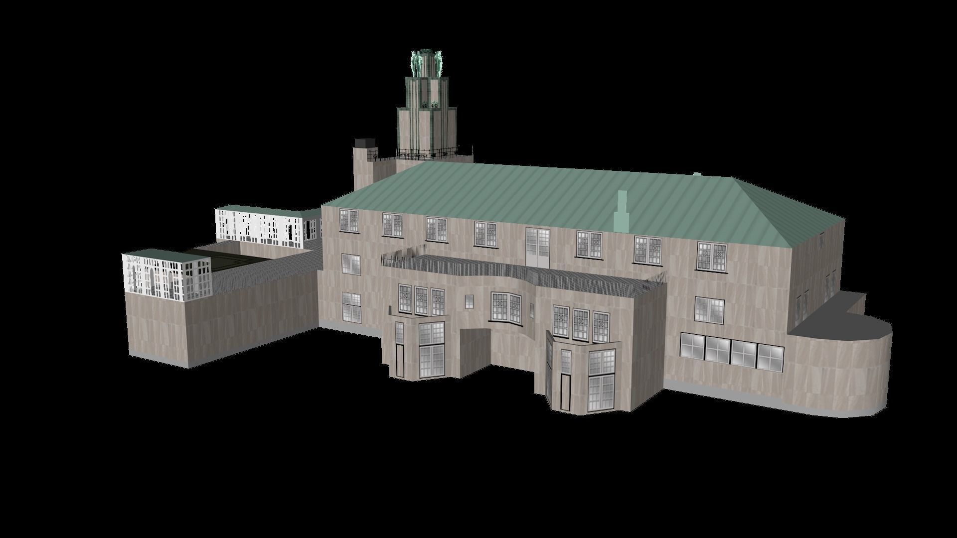 Low Poly Buildings PACK Low-poly 3D model_15