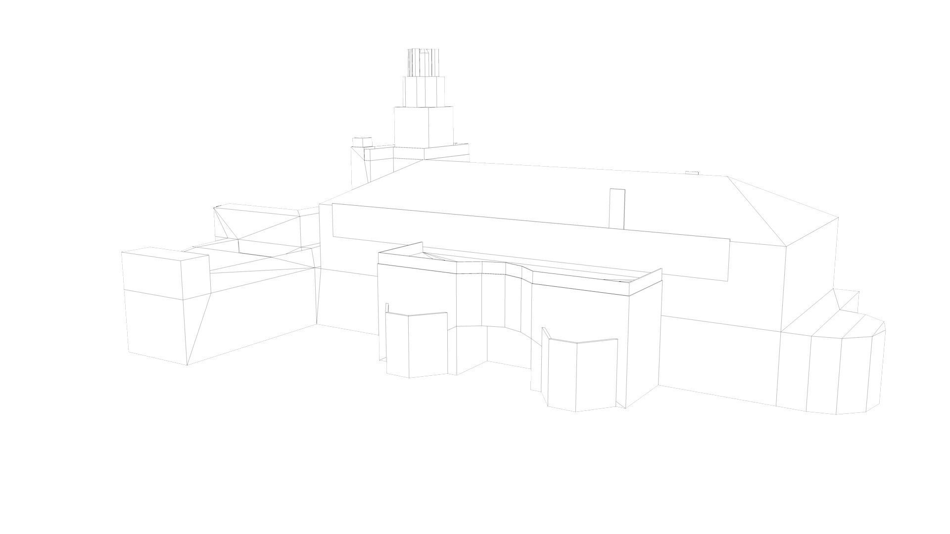 Low Poly Buildings PACK Low-poly 3D model_9