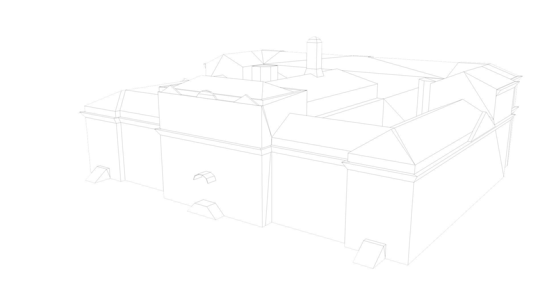 Low Poly Buildings PACK Low-poly 3D model_14