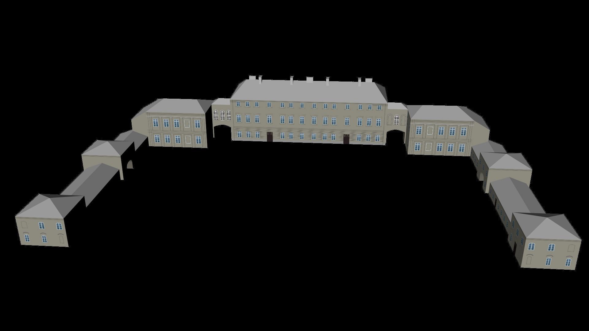 Low Poly Buildings PACK Low-poly 3D model_16