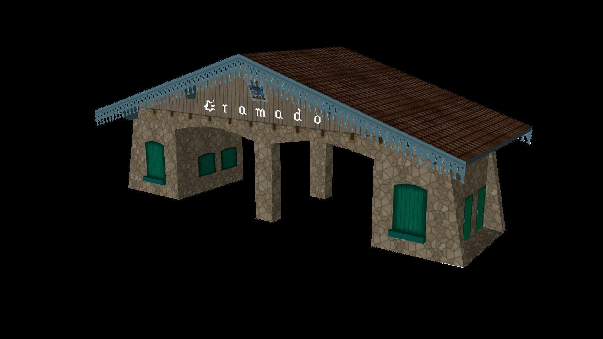 Low Poly Buildings PACK Low-poly 3D model_2