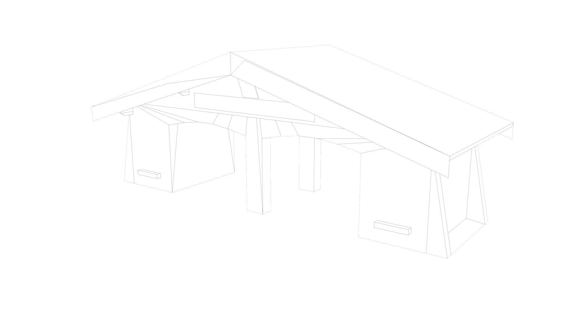 Low Poly Buildings PACK Low-poly 3D model_3