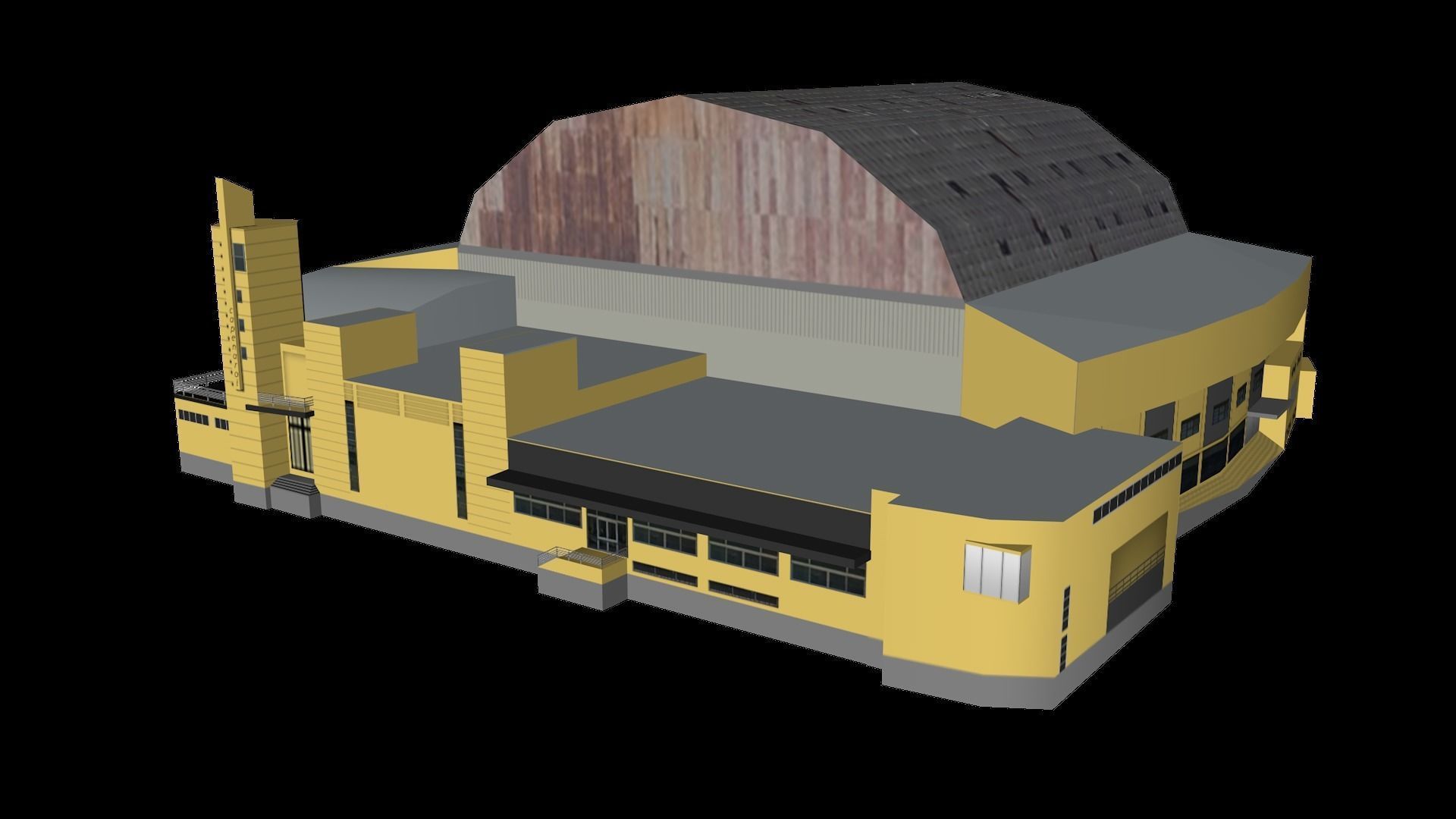 Low Poly Buildings PACK Low-poly 3D model_10