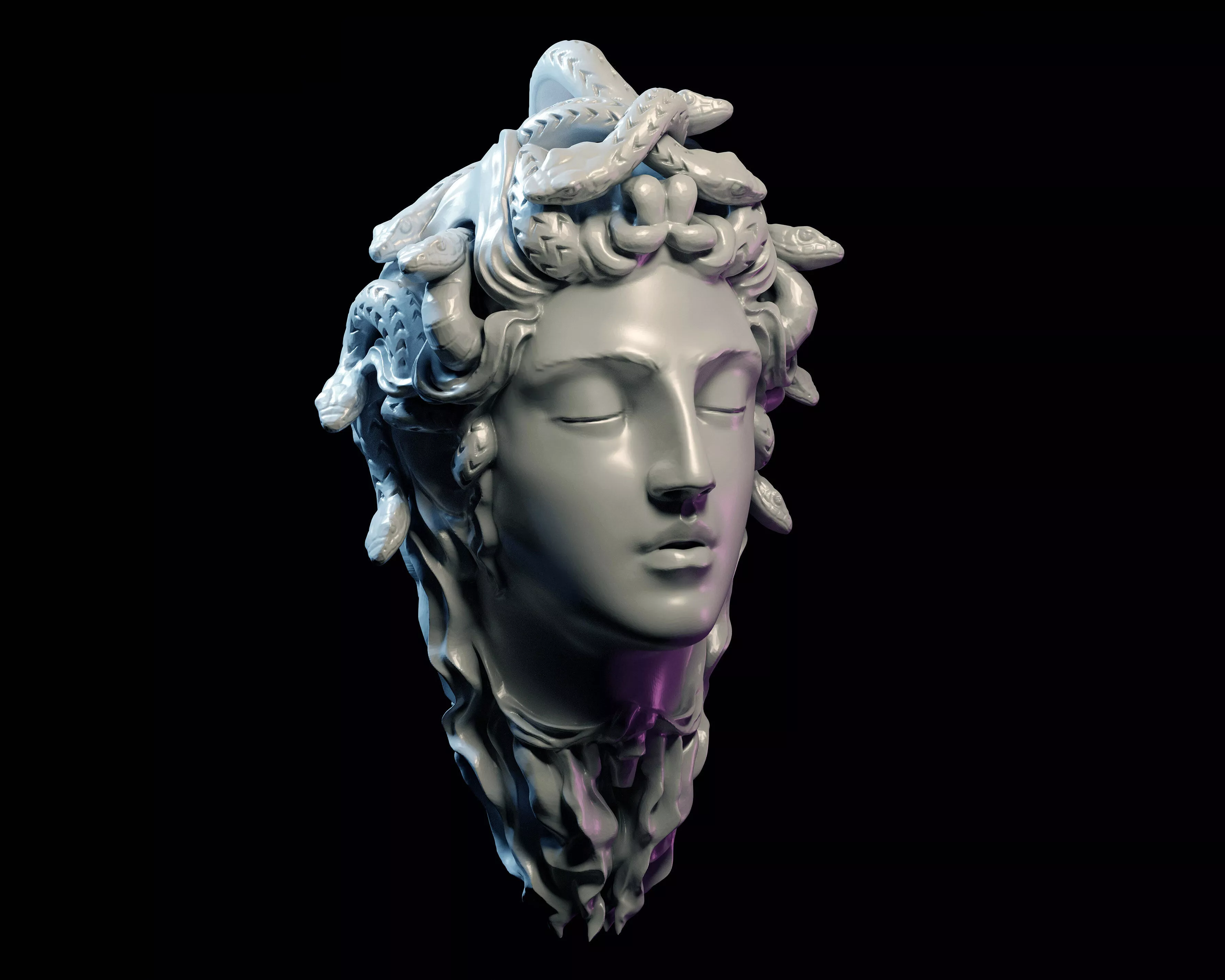 Medusa gorgon jewelry pendant 3D print model