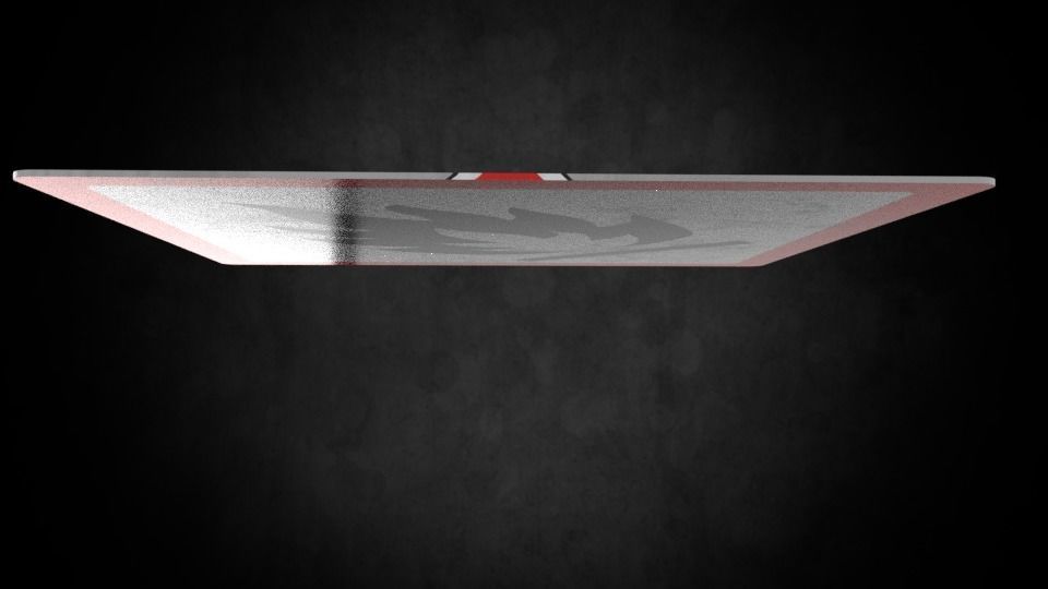 Flammable warning sign Low-poly 3D model_2