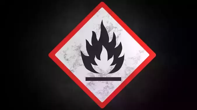Flammable warning sign
