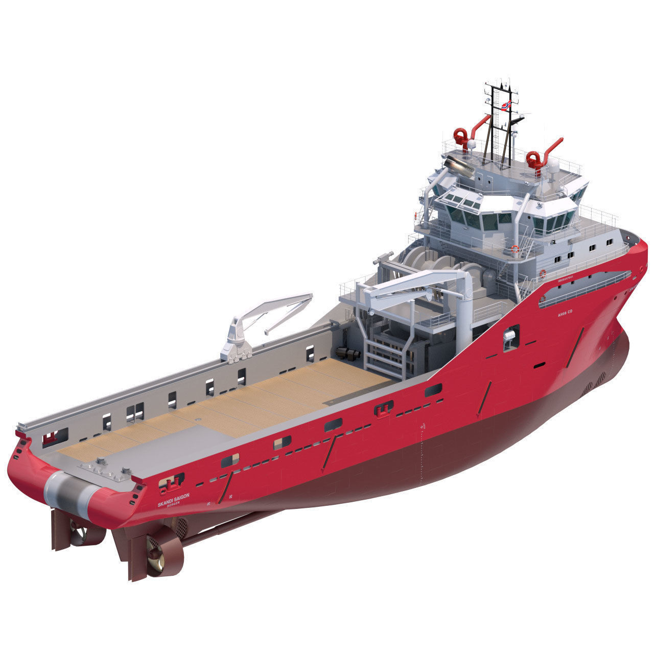 75 m AHTS Supply Vessel Skandi Saigon 3D model_3
