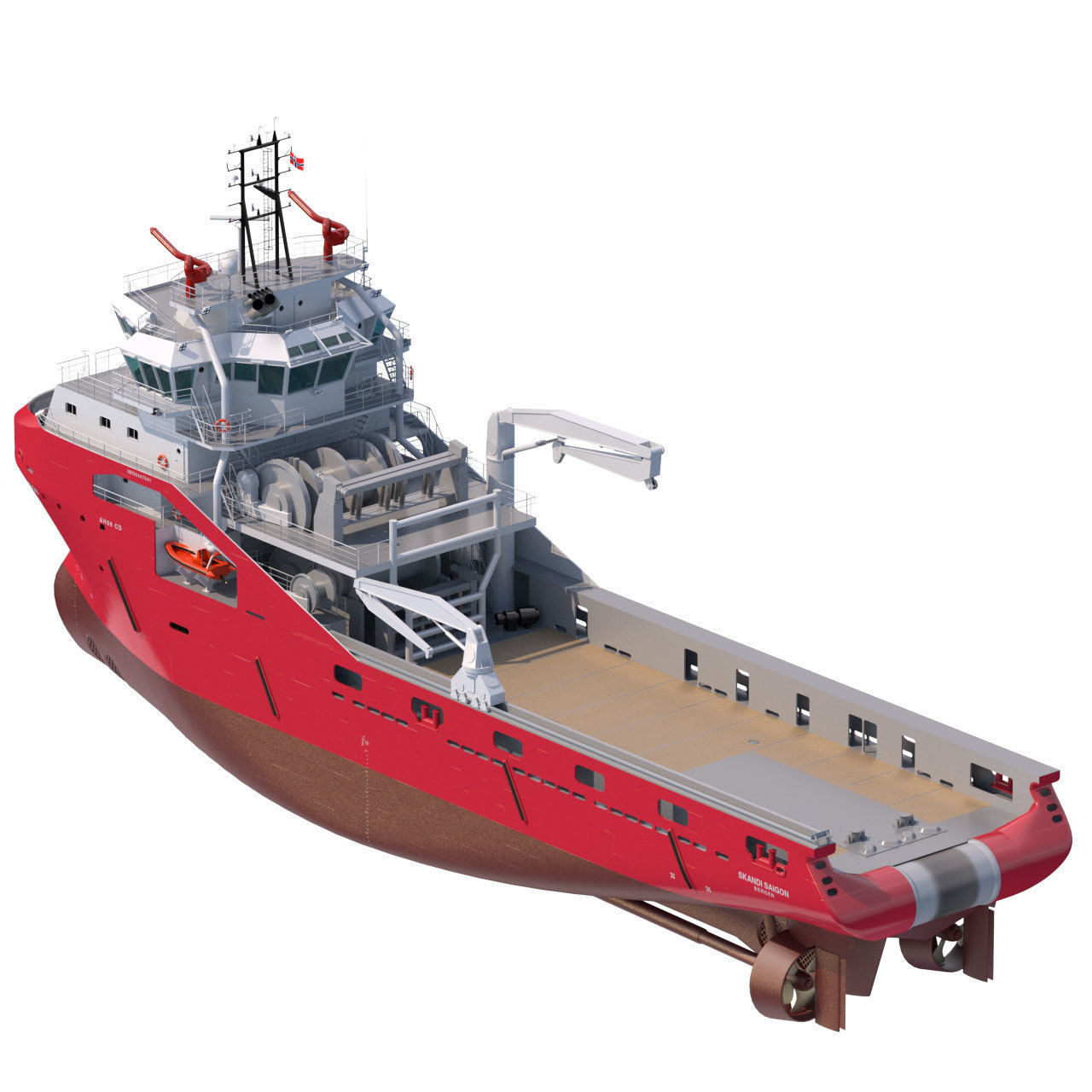 75 m AHTS Supply Vessel Skandi Saigon 3D model_4
