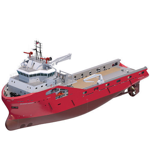 75 m AHTS Supply Vessel Skandi Saigon 3D model