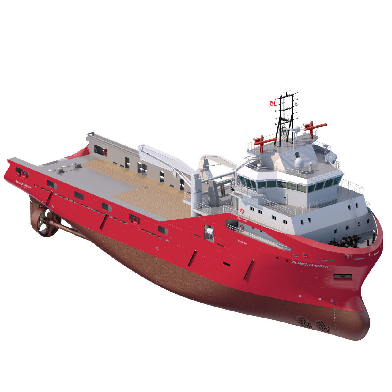 75 m AHTS Supply Vessel Skandi Saigon 3D model_2