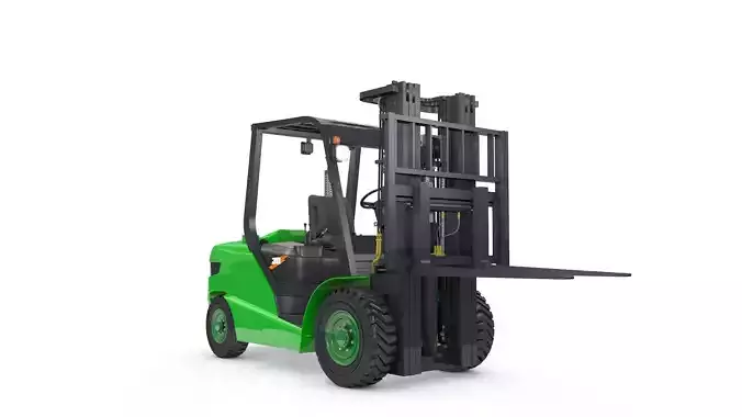 Forklift Animated  Long 3D model