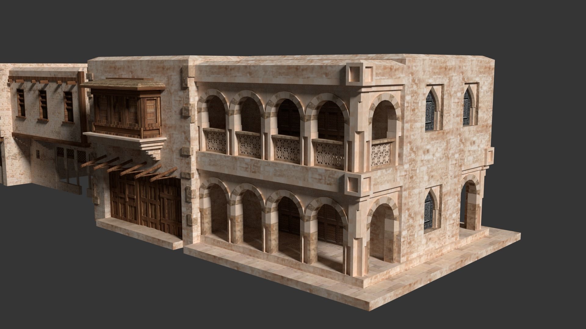3D model ancient arabian buildings VR / AR / low-poly | CGTrader