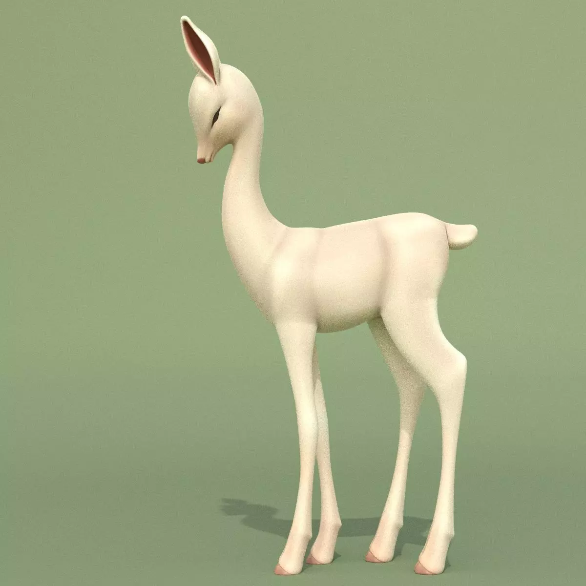 Deer Baby Statuette 3D model_0