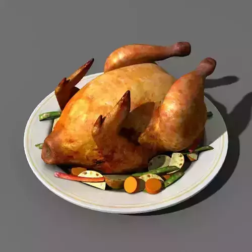 Food Chicken Low-poly 3D model