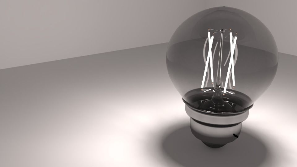 Light bulb - LED Filament 3D model_6