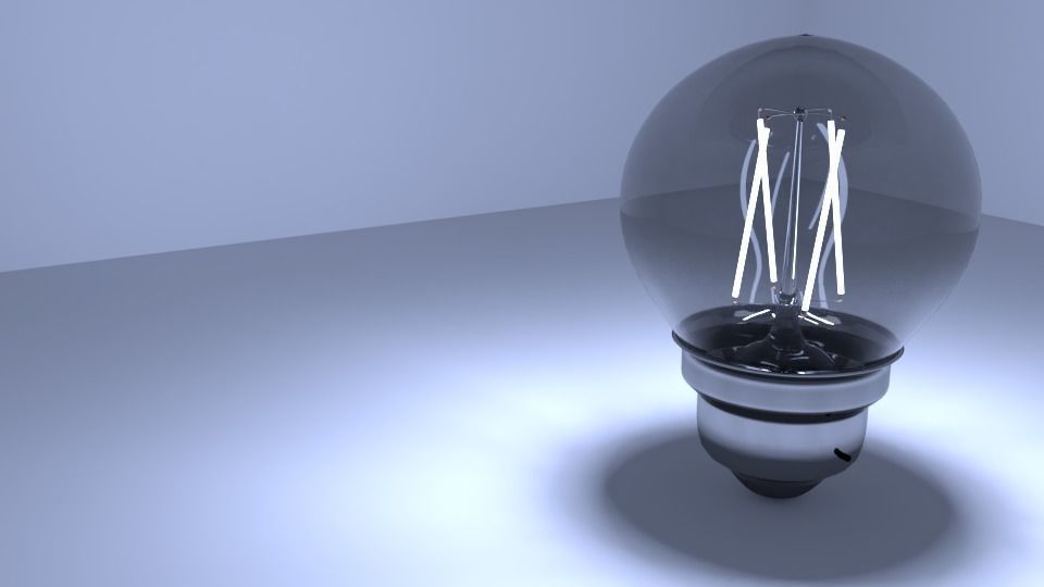 Light bulb - LED Filament 3D model_10