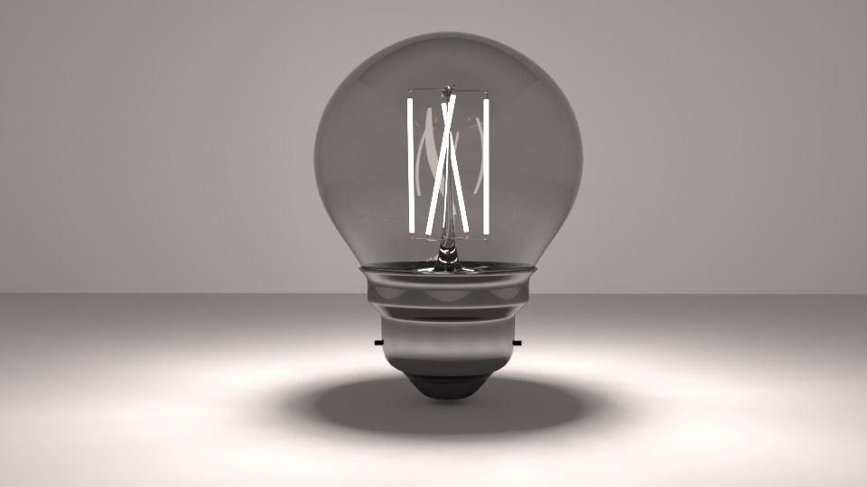 Light bulb - LED Filament 3D model_4