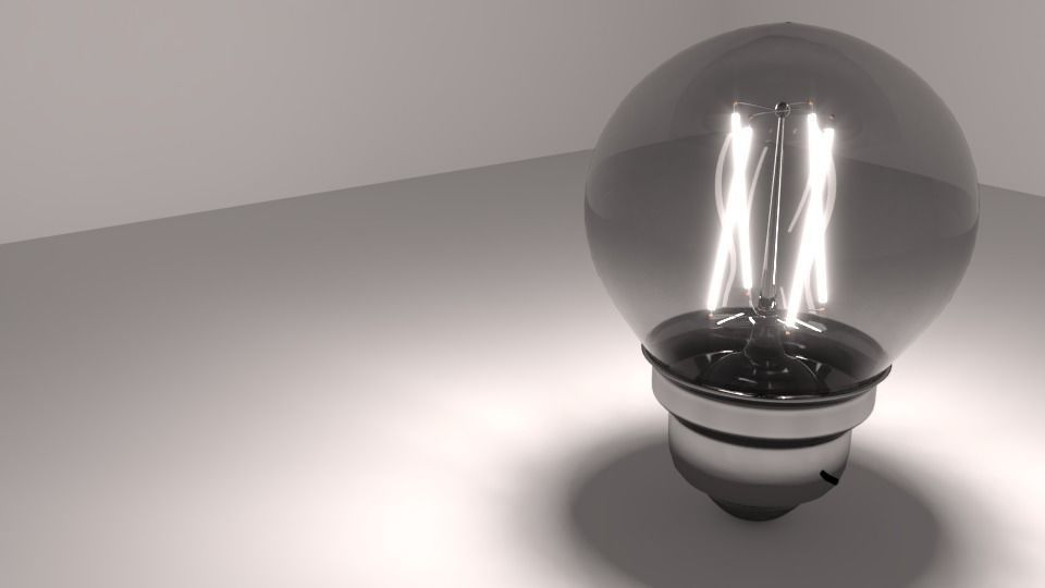 Light bulb - LED Filament 3D model_5