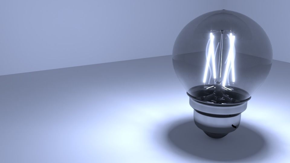 Light bulb - LED Filament 3D model_9