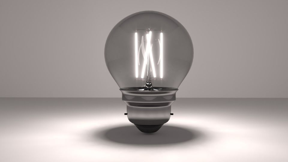 Light bulb - LED Filament 3D model_3