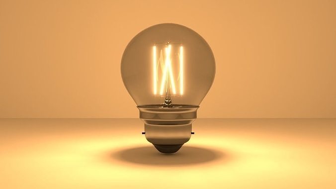 Light bulb - LED Filament 3D model