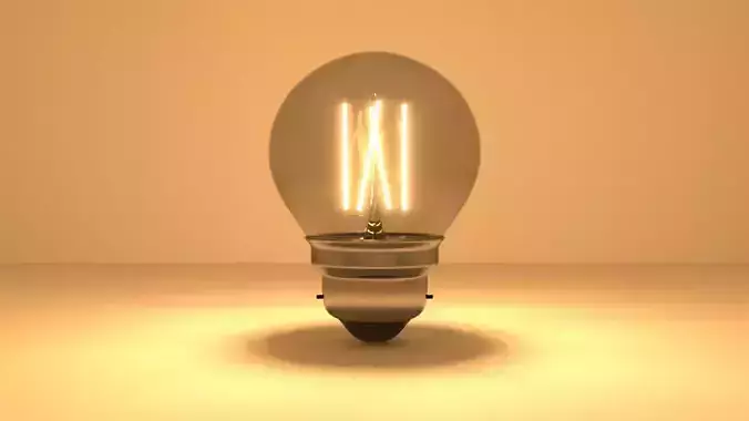 Light bulb - LED Filament 3D model