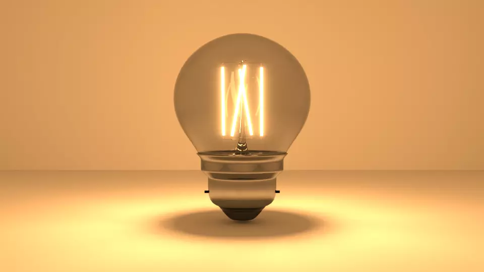 Light bulb - LED Filament 3D model_0