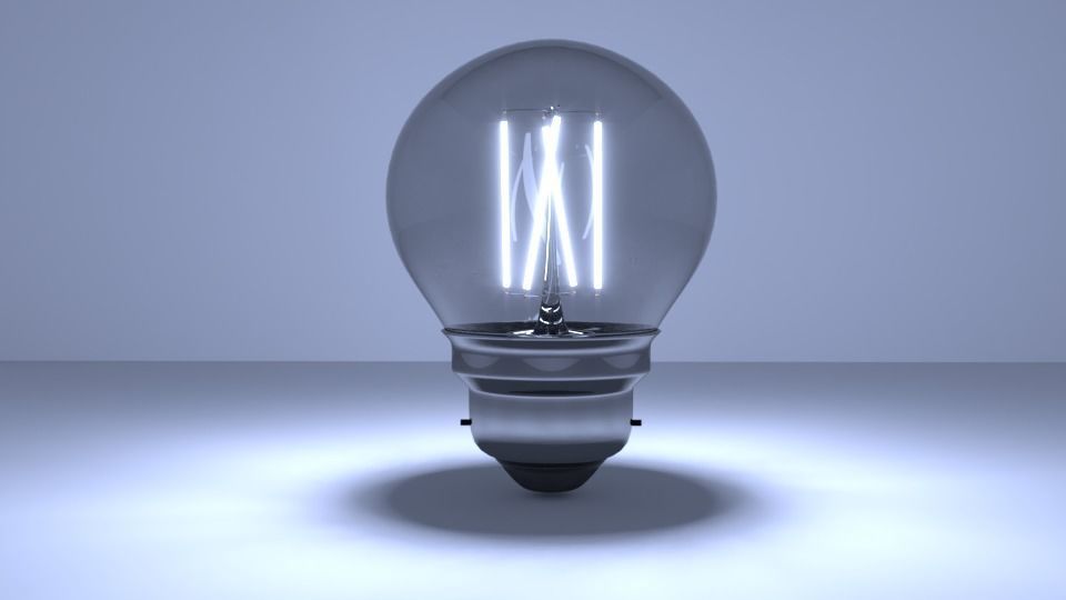 Light bulb - LED Filament 3D model_7